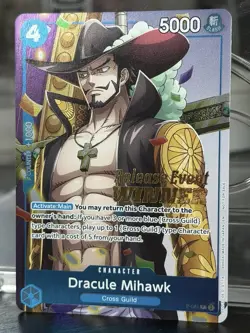 Dracule Mihawk (OP11 Release Event Winner) P-081 One Piece Promotion Cards Foil - Image 4