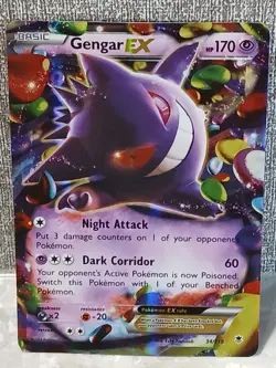 Pokemon TCG Gengar EX 34/119 Phantom Forces Ultra Rare Card - Image 1