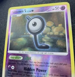Unown L 91/106 Common Reverse Holo Card Diamond & Pearl MP / HP Print Line Error - Image 3