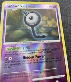 Unown L 91/106 Common Reverse Holo Card Diamond & Pearl MP / HP Print Line Error - Image 5