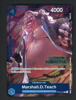 MARSHALL D. TEACH ST03-014 2023 ONLINE REGIONAL FINALIST ONE PIECE CARD GAME - Image 1