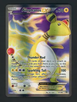 Ampharos EX (87 Full Art) 87/98 Ultra Rare XY - Ancient Origins Pokemon Card - Image 1