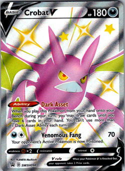 Crobat V - SWSH098 - Pokemon Sword & Shield Promo Ultra Rare Card NM - Image 1