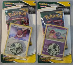 Pokemon TCG Evolving Skies Checklane Blister 1 Eevee & 1 Slowpoke Blister Sealed - Image 1