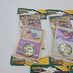 Pokemon TCG Evolving Skies Checklane Blister Pack Promo FACTORY SEALED (x5) - Image 2