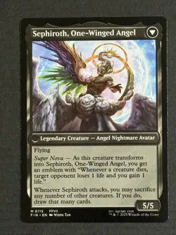 Magic The Gathering Sephiroth, Fabled SOLDIER Final Fantasy Non-foil - Image 2