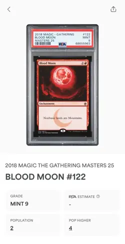 PSA 9 Misprinted Blood Moon - Masters 25 - Image 4