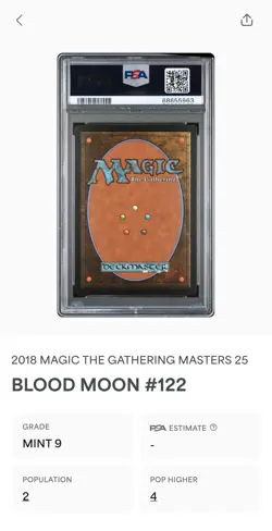 PSA 9 Misprinted Blood Moon - Masters 25 - Image 5