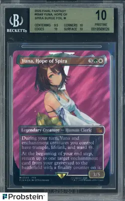 2025 MTG Fic En Char Borderless Surge Foil #0549 Yuna Grand Summoner BGS 10 - Image 1