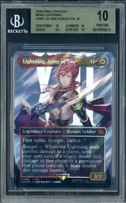 2025 MTG Final Fantasy #0545 Lightning Army of One Surge Foil BGS 10 PRISTINE - Image 1