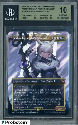2025 MTG Final Fantasy Borderless Surge Foil 215 Y'Shtola Night's Blessed BGS 10 - Image 1