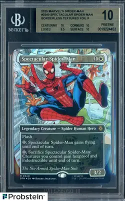 2025 MTG EN #0236 SPECTACULAR SPIDER-MAN COSTUME CHANGE-TEXTURED FOIL BGS 10 - Image 1
