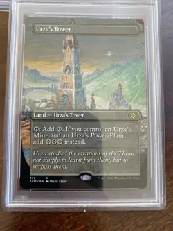 PSA 9 Pop 1 Mint Urza's Tower Double Masters Borderless Non Foil Magic - Image 3