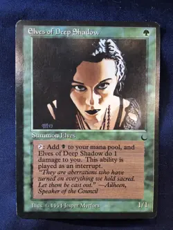MTG Elves of Deep Shadow The Dark Regular Uncommon MP, Magic The Gathering - Image 1