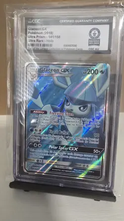 Pokemon CGC Guiness World Record Breaks - (2018) Glaceon GX 141/155 Rare Holo - Image 1