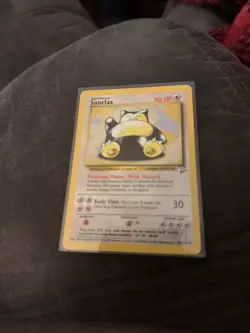 Pokemon TCG Snorlax Base Set 2 Non Holo Card 30/130 Rare - Image 1