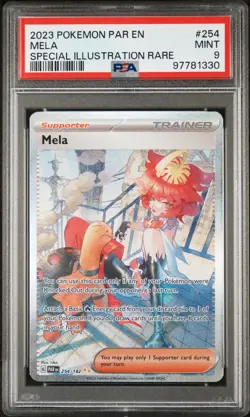 2023 POKEMON PAR EN-PARADOX RIFT SPECIAL ILLUSTRATION RARE #254 MELA PSA 9 - Image 1