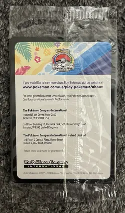 Pikachu Promo 2024 World Championships SVP EN 190 Pokemon Worlds SEALED PROMO - Image 2