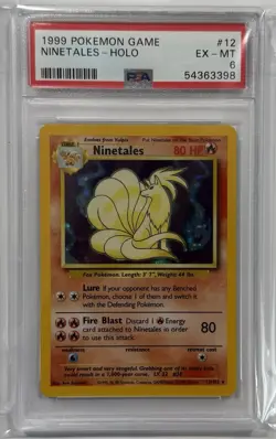1999 Ninetales #12 Holo Pokemon Base Set Unlimited PSA 6 - Image 1