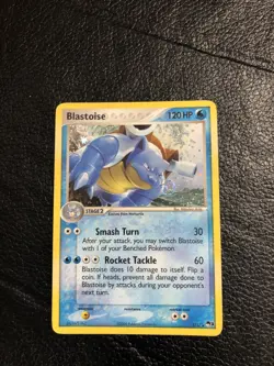 B6 Blastoise 1/17 Pop Series 3 Holo 2006 Pokemon Card Swirl - Image 1