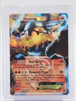 HEATRAN EX 2013 POKEMON B&W PLASMA FREEZE ILLUSTRATION RARE 13/116 Q0107 - Image 1
