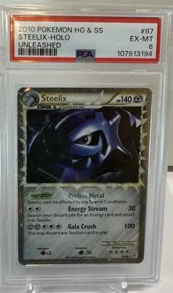 2010 Steelix Prime Holo Pokemon HeartGold & SoulSilver Unleashed PSA 6 - Image 1