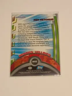 2000 Topps Pokemon TV Ash Ketchum Animation Series 2 #HV1 - Non Holo Blue Label - Image 2