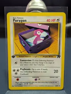 Porygon 48/82 Team Rocket 1st Edition Uncommon 2000 Vintage Pokemon TCG - Image 1