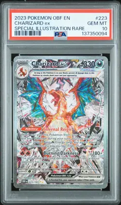 2023 POKEMON OBF EN-OBSIDIAN FLAMES #223 CHARIZARD EX PSA 10 - Image 1