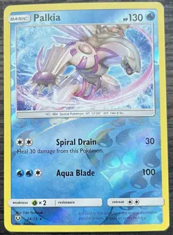 Palkia 24/73 Pokemon TCG Sun Moon Shining Legends Reverse Holo MINT NM - Image 1