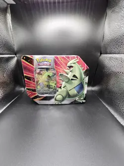 Pokemon Tyranitar V Strikers Tin Factory sealed 5 packs 820650809552 - Image 1