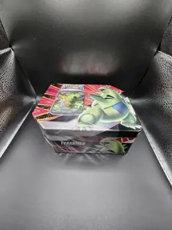 Pokemon Tyranitar V Strikers Tin Factory sealed 5 packs 820650809552 - Image 5