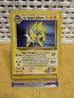 Pokemon TCG Lt. Surge's Jolteon Gym Challenge 28/132 Unlimited Rare MP/HP - Image 1