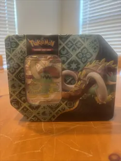 Pokemon TCG Paldean Fates Great Tusk EX Tin Sealed - Image 1