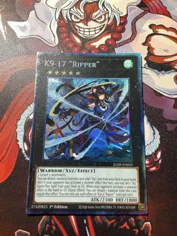 Yugioh K9-17 “Ripper” JUSH-EN035 Collector's Rare 1st Edition NM - Image 1