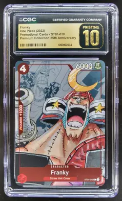 2022 ONE PIECE CCG FRANKY 25TH PROMO ST01-010 CGC 10 PRISTINE E PT - Image 1