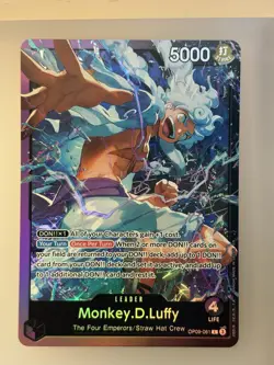 Onepiece TCG Monkey.D.Luffy (OP09-061) Holo Leader - Image 1