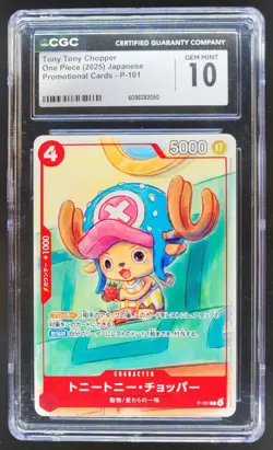 2025 ONE PIECE CCG JAPANESE TONY TONY CHOPPER PROMO P-101 CGC 10 D PT - Image 1