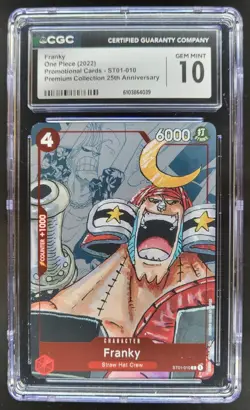 2022 ONE PIECE CCG FRANKY 25TH PROMO ST01-010 CGC 10 E PT - Image 1