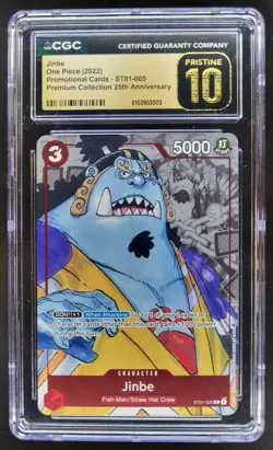 2022 ONE PIECE CCG JINBE 25TH ANNIVERSARY ST01-005 CGC 10 PRISTINE C PT - Image 1