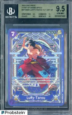 2025 One Piece A Fist of Divine Speed ST18005 Luffy-Tarou SP BGS 9.5 GEM MINT - Image 1