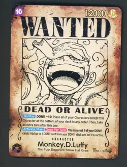 MONKEY D. LUFFY WANTED ALT ART ONE PIECE OP05-119 EMPERORS/NEW WORLD 2024 - Image 1