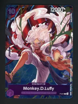 One Piece Monkey D. Luffy 1st Anniversary Winner Gear 5 English Promo P-041 - Image 1