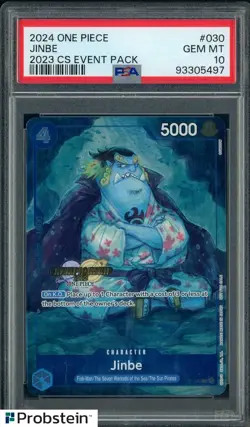 2024 ONE PIECE CHAMPIONSHIP 2023 EVENT PACK FINALIST #030 JINBE PSA 10 - Image 1
