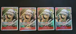 4x Playset One Piece TCG English OP14-009 Trafalgar Law SR The Azure Sea’s Seven - Image 1