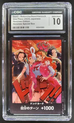 2025 ONE PIECE CCG JAPANESE DON!! ROBIN UTA NAMI HANCOCK SPECIAL CGC 10 D PT - Image 1