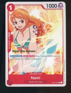 Auction #1 One Piece EN ST01-007 Super Pre-Release Nami - Image 1