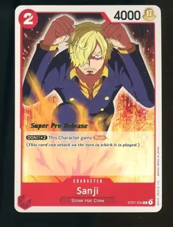One Piece EN ST01-004 Super Pre-Release Sanji - Image 1