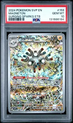 2024 POKEMON SVP EN-SV BLACK STAR PROMO #159 MAGNETON PSA 10 - Image 1