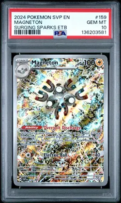 2024 POKEMON SVP EN-SV BLACK STAR PROMO #159 MAGNETON PSA 10 - Image 1